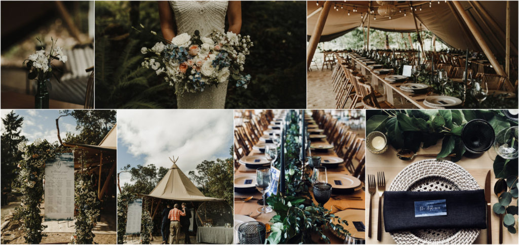 boho galiano island wedding