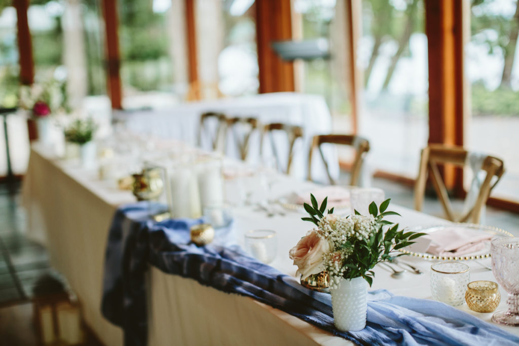 shibori table runner for wedding