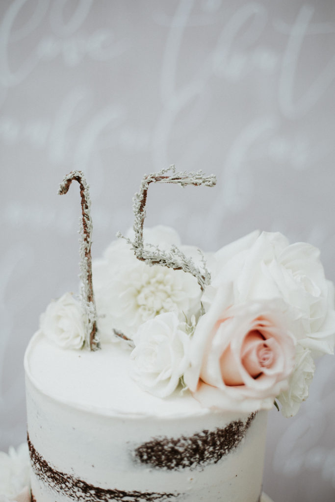 15 birthday rustic cake topper