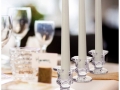 crystal glass taper candleholders