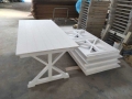 white 8 ft harvest tables