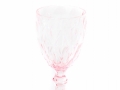 blush pink glass goblet