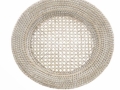 white washed rattan charger 150 in stock