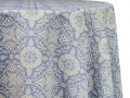 dusty blue morrocan table linens