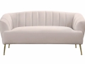 CELYN pale blush 3 seater loveseat with gold legs