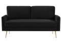 LUNA black velvet couch