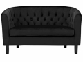 PLAYA black velvet loveseat