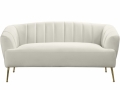 SOFIA ivory velvet 3 seater couch