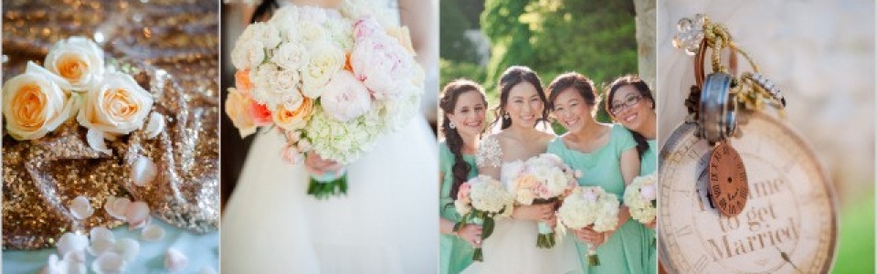 mint pastel peach luxury destination wedding luxury decor victoria bc