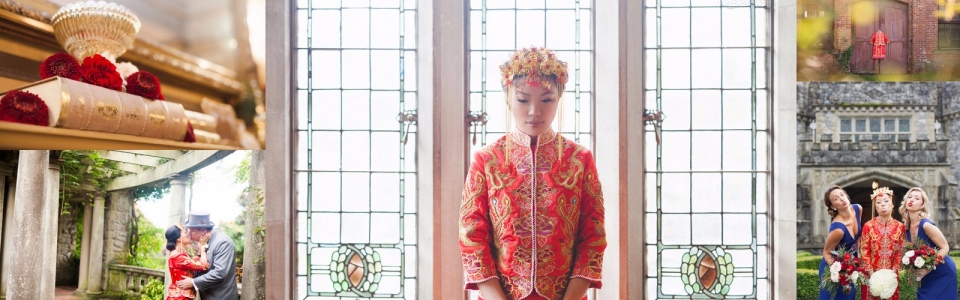 red and gold castle wedding destination victoria bc hatley castle